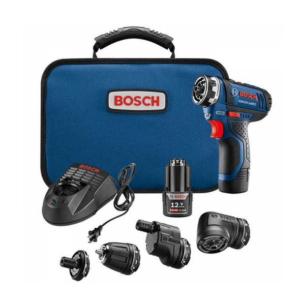 Bosch 12V Max Flexiclick 5-In-1 Drill/Driver System Model#: GSR12V-140FCB22