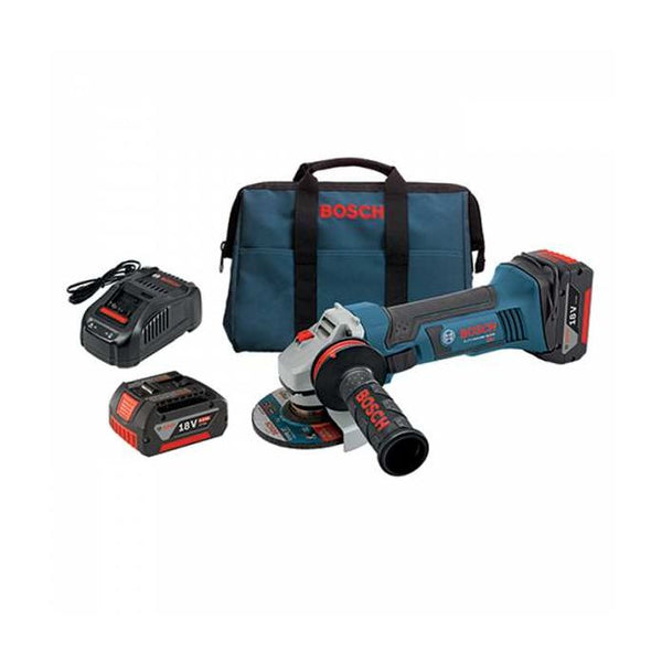 Bosch 18V 4-1/2" Angle Grinder with Batteries and Charger Model#: GWS18V-45-01