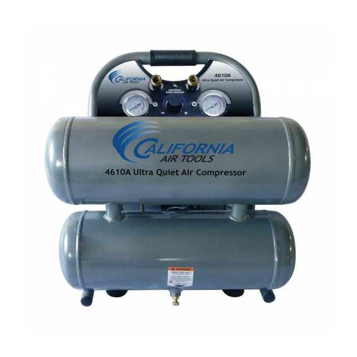 California Air 1 HP 4.6 Gallon Twin Stack Ultra Quiet Portable Air Compressor Model