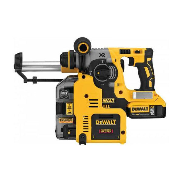 DeWalt 20V MAX XR Brushless 1" L-Shape SDS-Plus Rotary Hammer with Dust Extractor Kit Model#: DCH273P2DHO