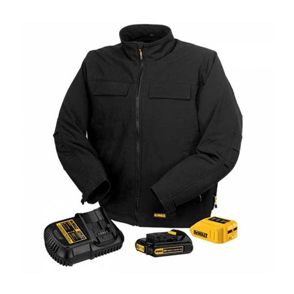 DeWalt 20V/12V MAX Soft Shell Heated Jacket Kit - Black - M Model#: DEW-DCHJ060C1-M