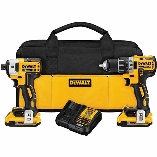 DeWalt 20V MAX XR Brushless Compact Drill/Driver Combo Kit Model#: DCK283D2