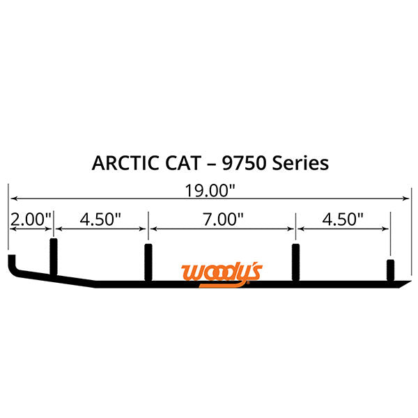 WOODY?S FLAT-TOP EXTENDER TRAIL III 4" CARBIDE RUNNER (EAT3-9750)