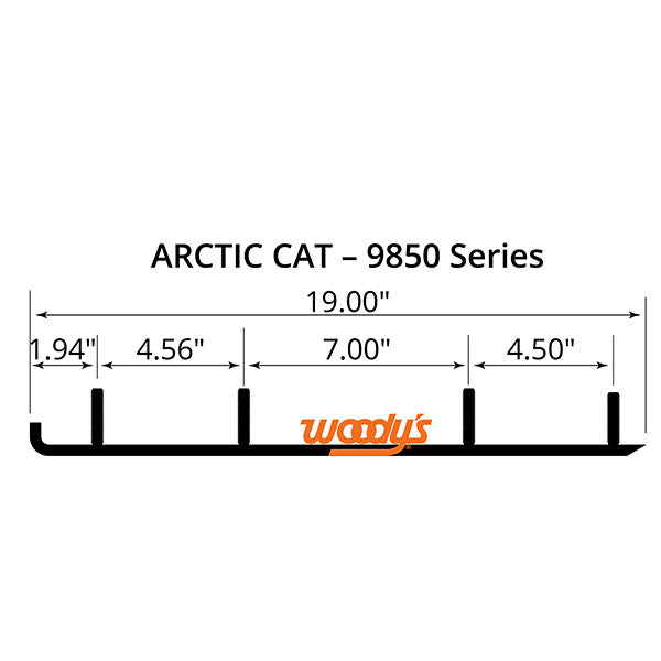 WOODY?S FLAT-TOP EXTENDER TRAIL III 4" CARBIDE RUNNER (EAT3-9850)