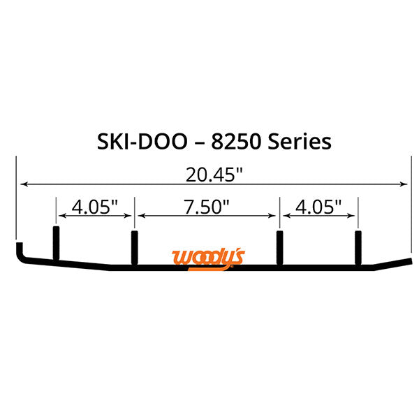 WOODY'S FLAT-TOP EXTENDER TRAIL III 4" CARBIDE RUNNER (ESD3-8250)