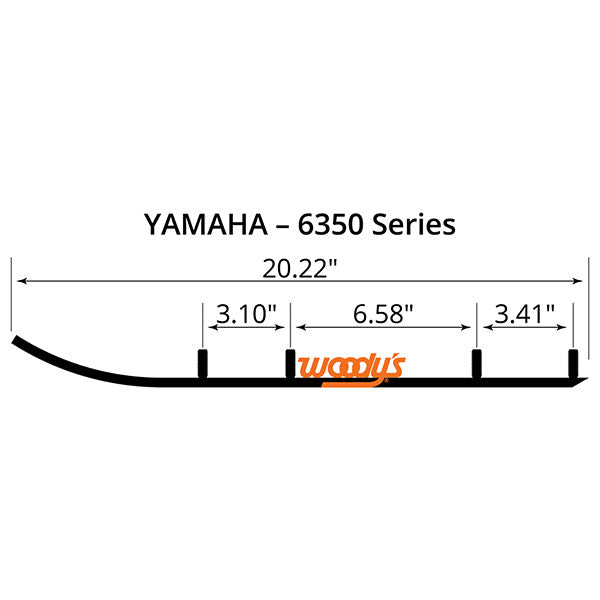 WOODY'S FLAT-TOP EXTENDER TRAIL III 4" CARBIDE RUNNER (EYV3-6350)