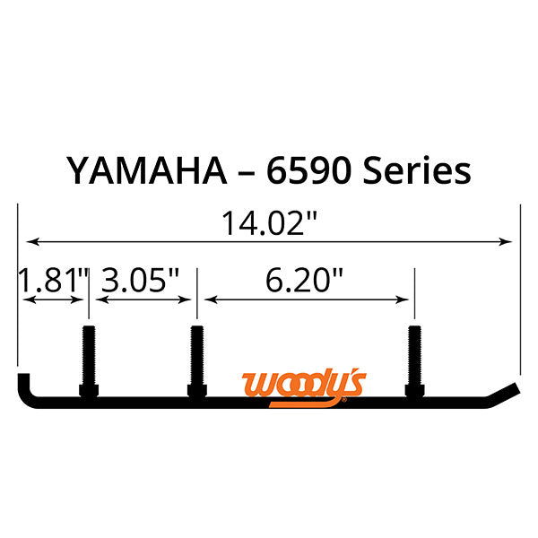 WOODY'S FLAT-TOP EXTENDER TRAIL III 4" CARBIDE RUNNER (EYV3-6590)