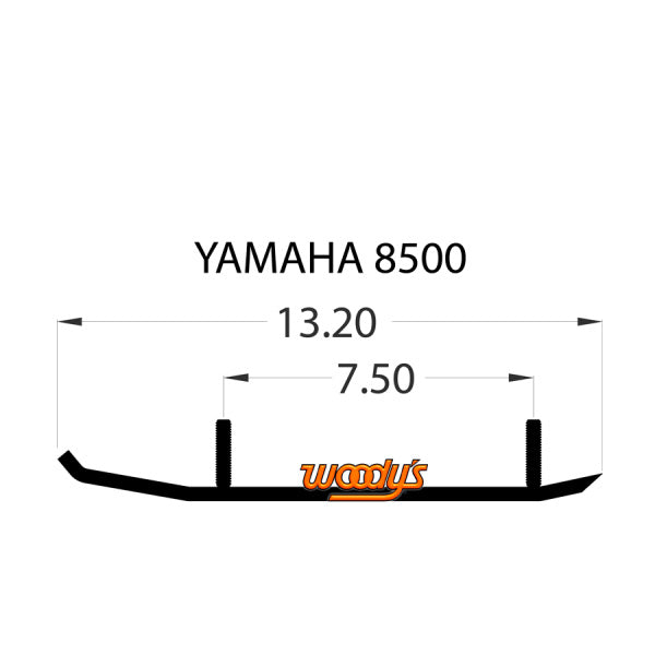 WOODY'S FLAT-TOP EXTENDER TRAIL III 4" CARBIDE RUNNER (EYV3-8800)