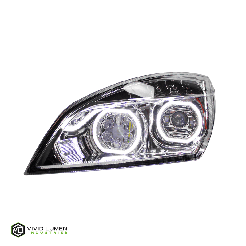 Brilliant Series Freightliner Cascadia Led Headlight Chrome Driver 2018-Current