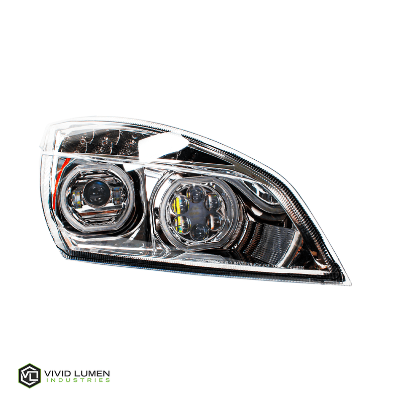 Brilliant Series Freightliner Cascadia Led Headlight Chrome Passenger 2018-Current