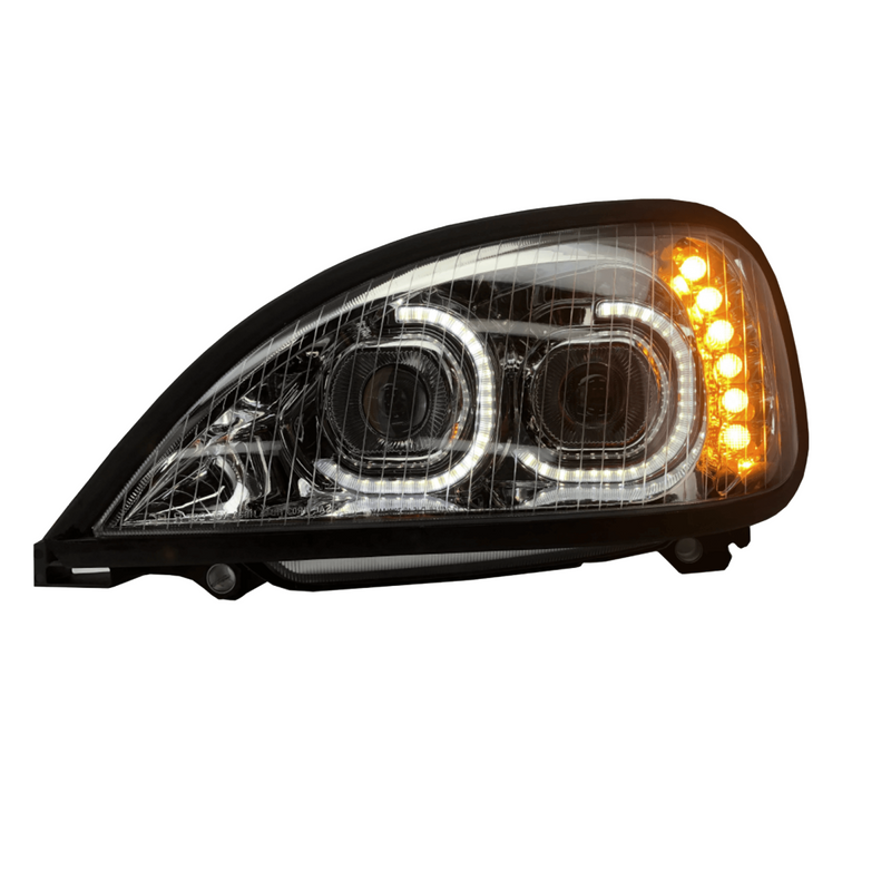 Brilliant Series Freightliner Columbia Led Headlight Chrome Driver 01-20