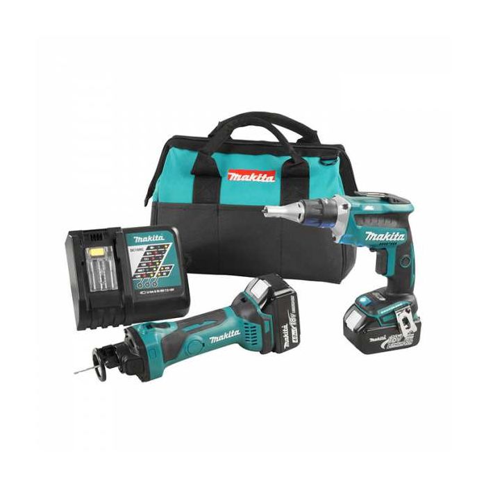 Makita 18V 2pc Drywall Combo Kit Model