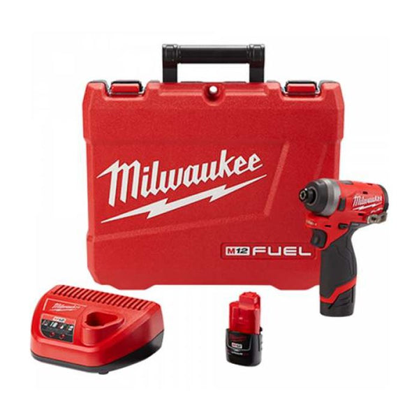 Milwaukee M12 FUEL 12 Volt Lithium-Ion Brushless Cordless 1/4 in. Hex Impact Driver Kit Model#: 2553-22