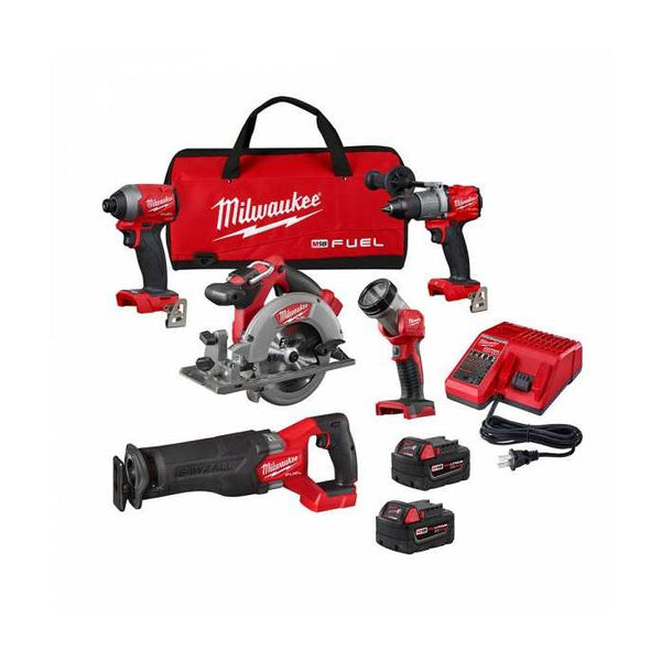 Milwaukee M18 FUEL 18 Volt Lithium-Ion Brushless Cordless 5 Tool Combo Kit Model#: 2998-25