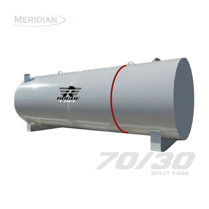 Rogue Fuel| Meridian - 10,000 Litre/ 2,200 Gallon Double Wall 70/30 Split Fuel Tank, Fully Welded Saddle - Model