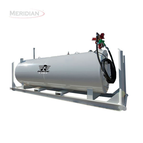 Rogue Fuel| Meridian - 10,000 Litre/ 2,200 Gallon Double Wall Fuel Tank Complete Package, Fully Welded Saddle - Model#- RF64100DWCPFPB