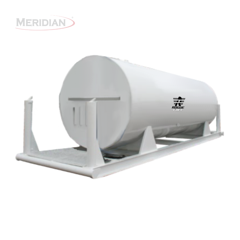 Rogue Fuel | Meridian - 25,000 Litre / 5,499 Gallon HD Double Wall Fuel Tank Fully Welded Saddle with Skid, Bollards and Drip Tubes - Model
