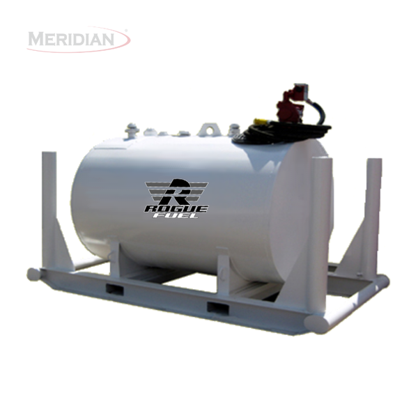 Rogue Fuel| Meridian - 2,300 Litre/ 500 Gallon Double Wall Fuel Tank Complete Package, Fully Welded Saddle - Model#: RF64013DWCPFPB