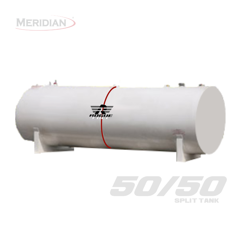 Rogue Fuel| Meridian - 4,595 Litre/ 1000 Gallon Double Wall 50/50 Split  Fuel Tank, Fully Welded Saddle - Model