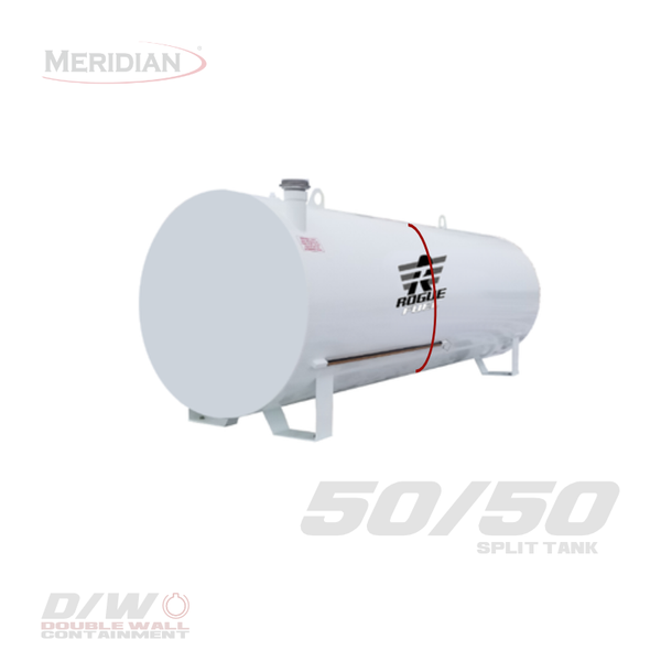 Rogue Fuel| Meridian - 4,595 Litre/ 1000 Gallon  Double Wall 50/50 Split Utility Fuel Tank - Model#: RF98111