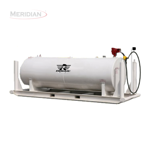 Rogue Fuel| Meridian - 4,600 Litre/ 1000 Gallon Double Wall Fuel Tank Complete Package, Fully Welded Saddle - Model#- RF64014DWCPFPB