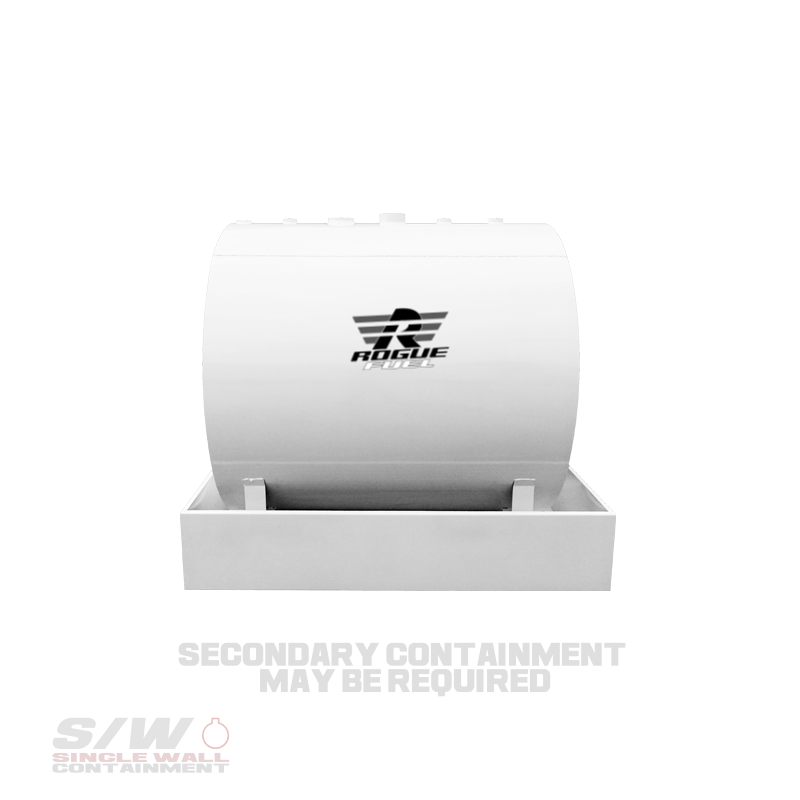 Rogue Fuel Meridian - 4,600 Litre/ 1,000 Gallon Single Wall Utility Fuel Tank With Skid And Complete Fuel Pump Package With Arctic Hose & Automatic Shutoff Nozzle - Model