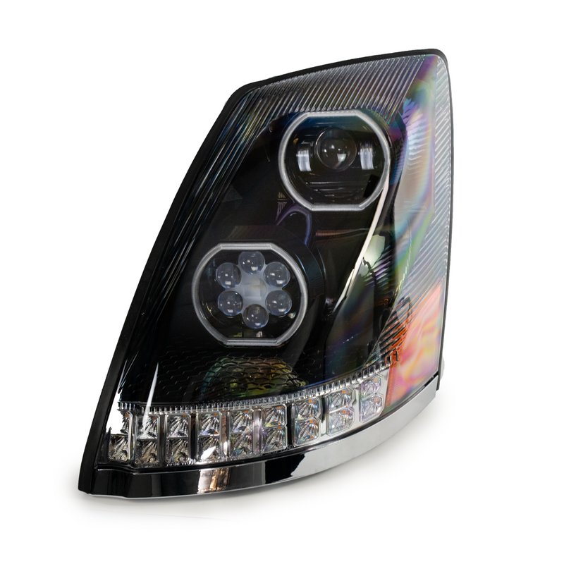 Brilliant Series Volvo VNL Led Headlight Black Driver 2003-2017