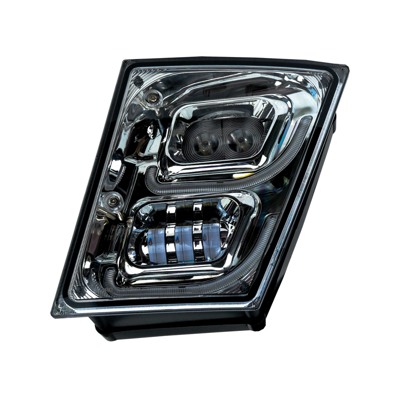 Brilliant Series Volvo VNL Led Fog Light Chrome Driver 2003-2018