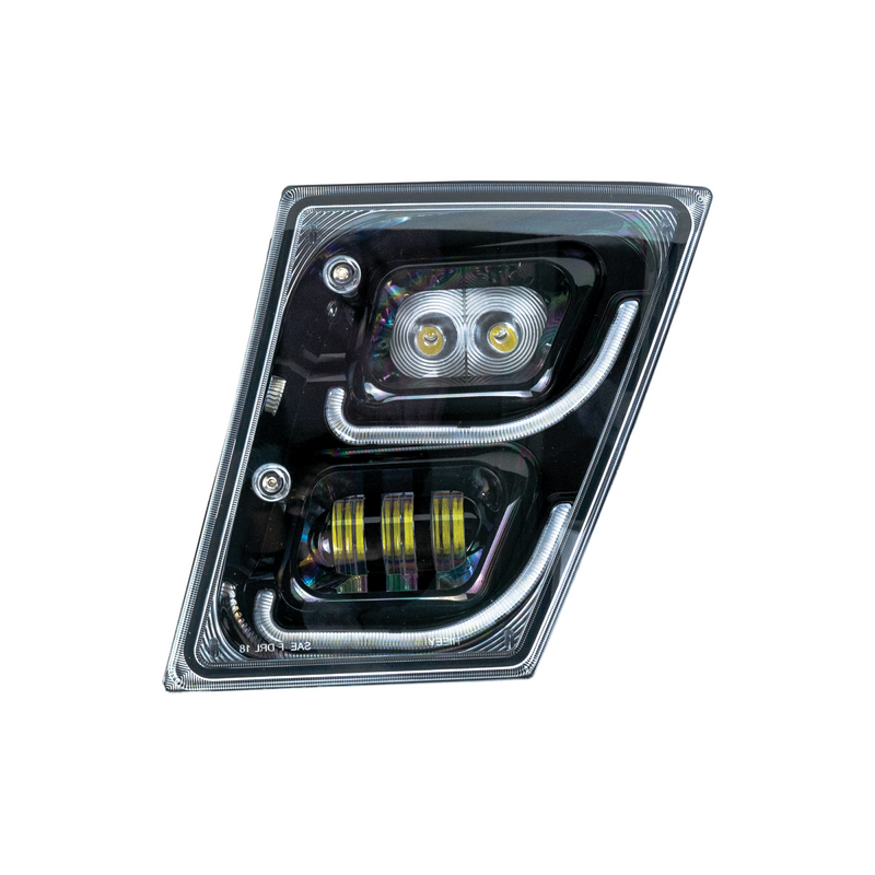 Brilliant Series Volvo VNL Led Fog Light Black Driver 2003-2018