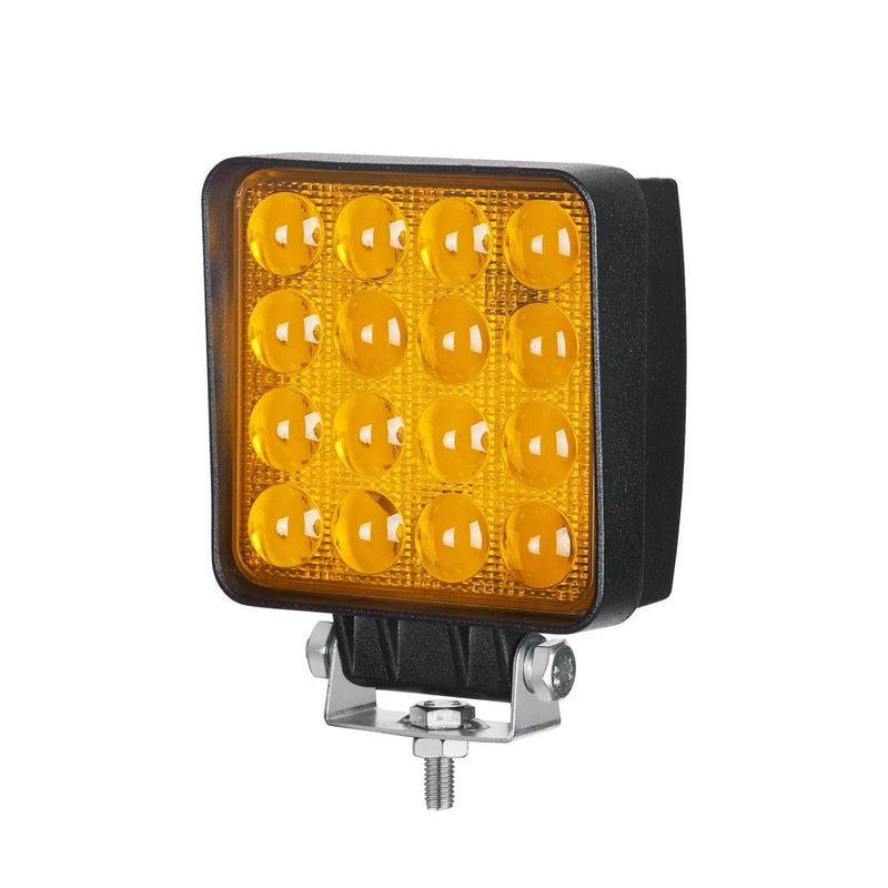 Amber Series Led Work Light 4 Inch Square Flood Amber