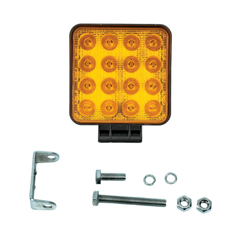 Amber Series Led Work Light 4 Inch Square Flood Amber 