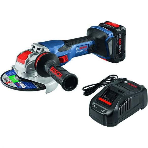 Bosch PROFACTOR 18V Spitfire X-LOCK Connected-Ready 5"-6 " Angle Grinder Kit with CORE18V 8.0 Ah PROFACTOR Performance Battery Model#: GWX18V-13CB14