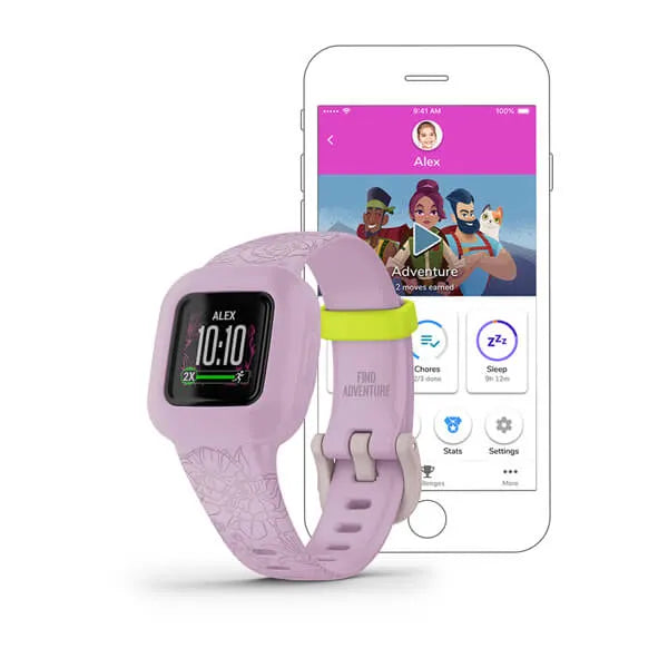 Garmin Vívofit® jr. 3, Lilac Floral Model #:  GAR-010-02441-21