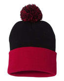 Sportsman Pom-Pom 12" Knit Beanie - SP15