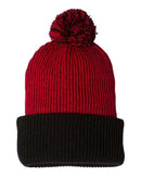 Sportsman 12" Knit Speckled Pom-Pom Beanie - SP70