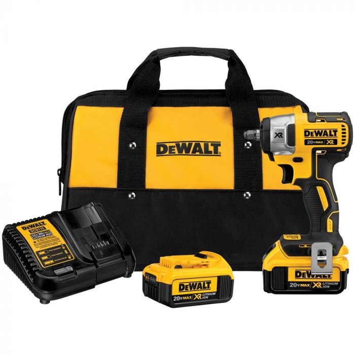 DeWalt 20V MAX XR 3/8" Compact Impact Wrench Kit with Batteries and Charger Model