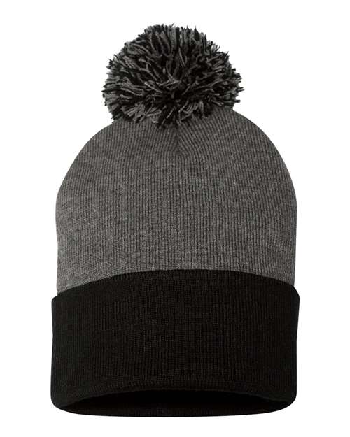 Sportsman Pom-Pom 12" Knit Beanie - SP15