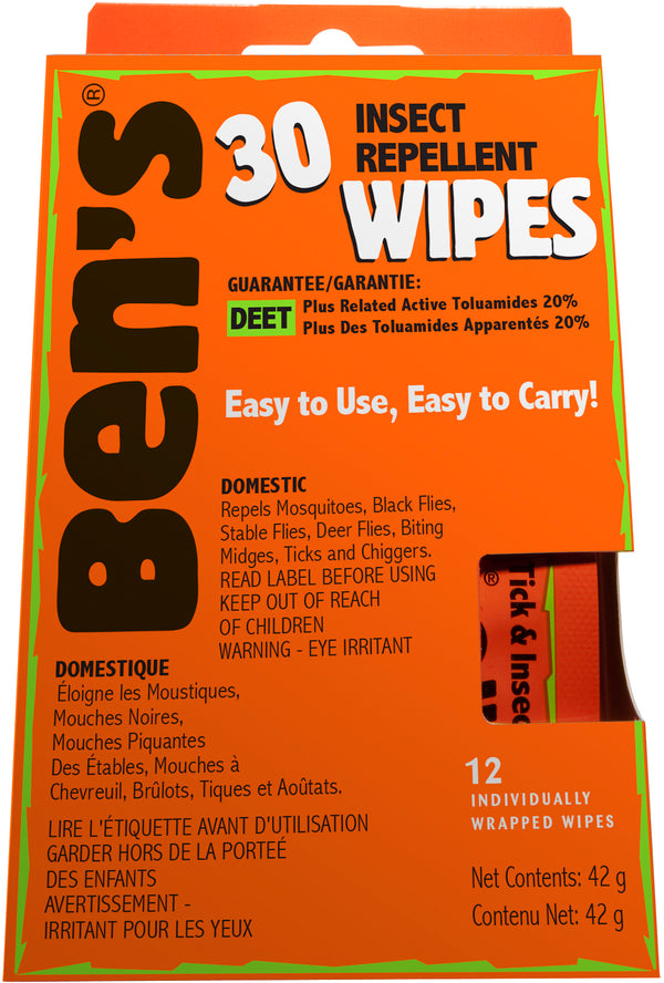 Ben's? 30 Tick and Insect Repllent Wipes