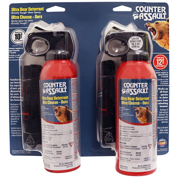 Counter Assault Bear Deterrent, 230 g. & 290 g. Value Pack with Holsters