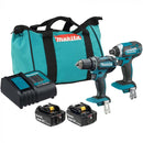 Makita 18V 2pc Hammer Drill / Impact Driver Compact Combo Kit Model