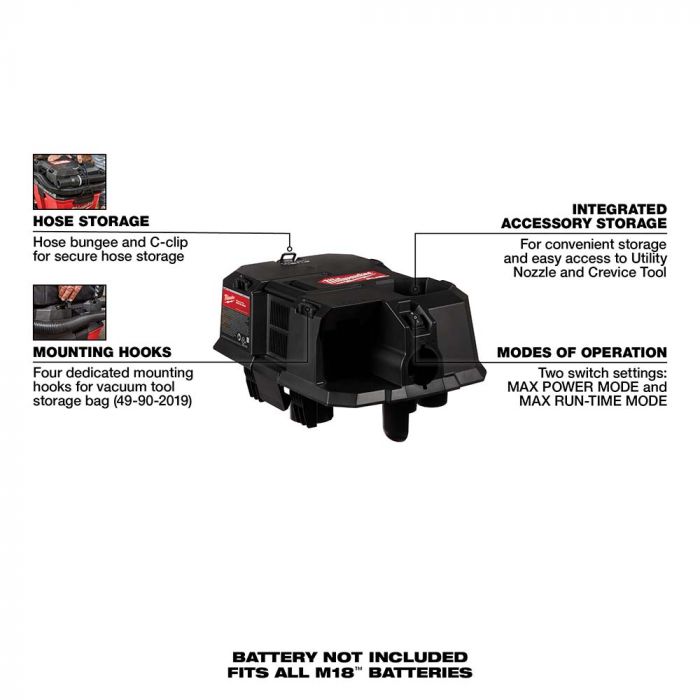 Milwaukee M18 FUEL Wet/Dry Vacuum Motor Head Model