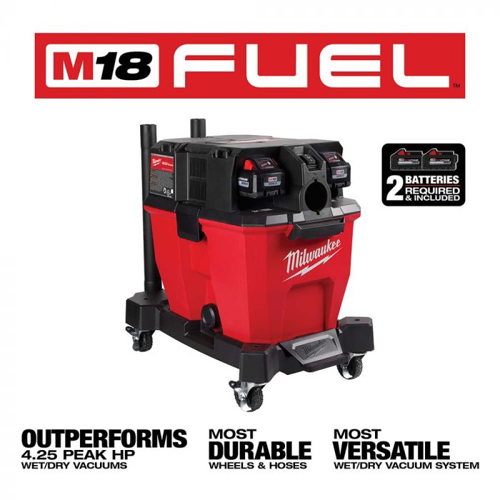 Milwaukee M18 FUEL 9 Gallon Dual-Battery Wet/Dry Vacuum Kit Model