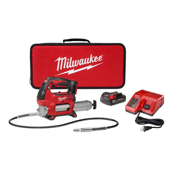 Milwaukee M18 18 Volt Lithium-Ion Cordless 2-Speed Grease Gun Kit - One Battery Model#: 2646-21CT
