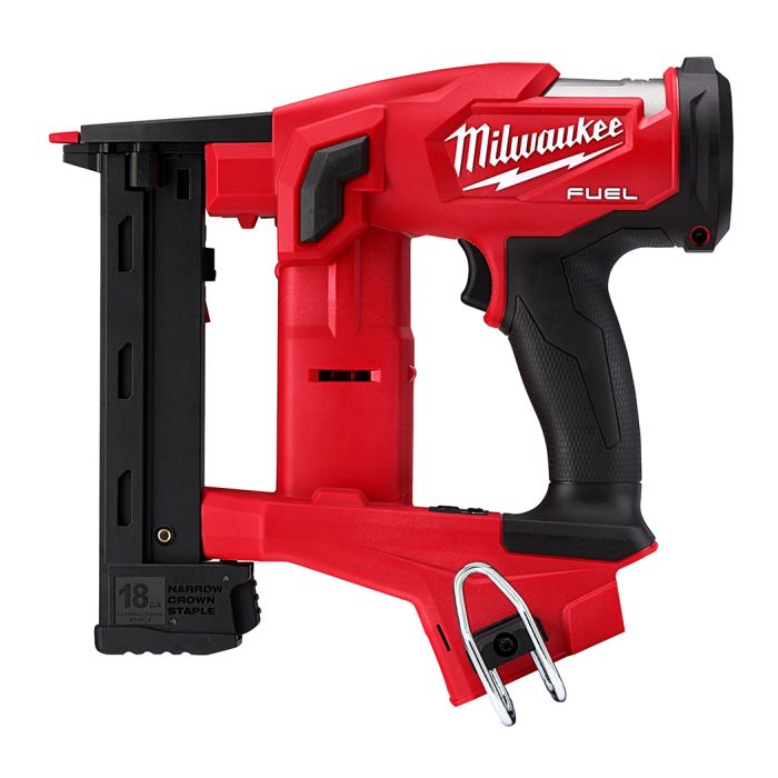Milwaukee M18 FUEL 18 Volt Lithium-Ion Brushless Cordless 18 Gauge 1/4 in. Narrow Crown Stapler - Tool Only Model