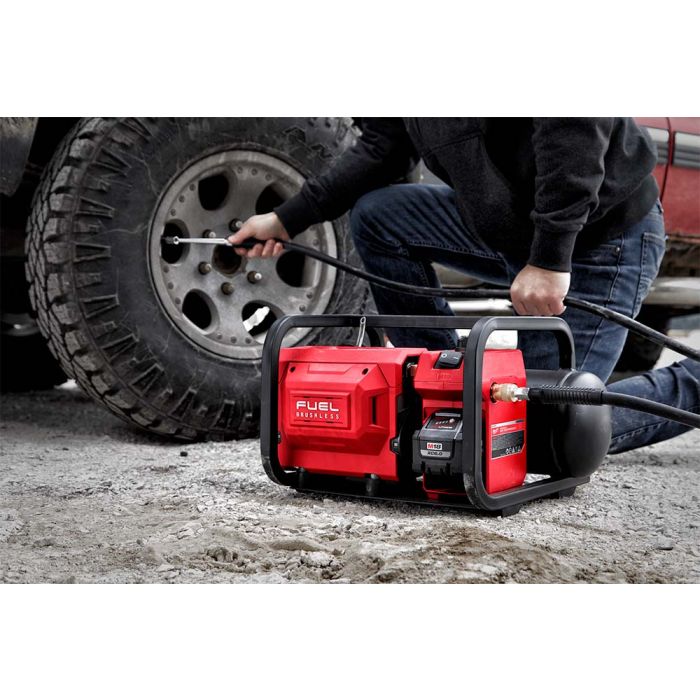 Milwaukee M18 FUEL 18 Volt Lithium-Ion Brushless Cordless 2 Gallon Compact Quiet Compressor - Tool Only Model