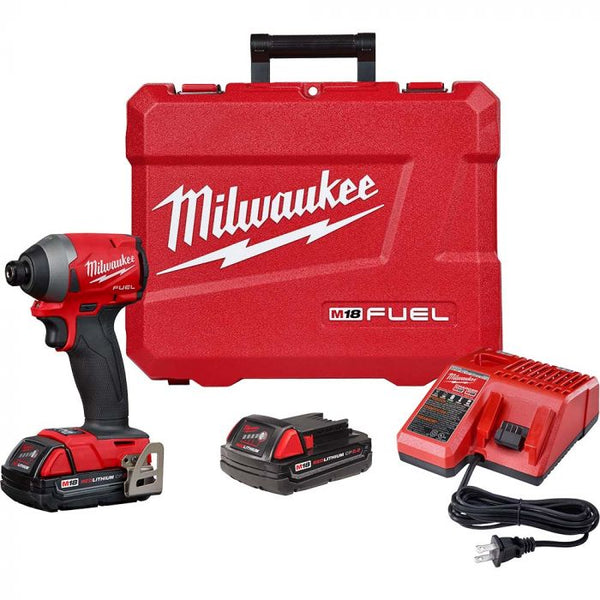 Milwaukee M18 FUEL 18 Volt Lithium-Ion Brushless Cordless 1/4 in. Hex Impact Driver CP Kit Model#: 2853-22CT