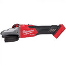 Milwaukee M18 FUEL 5" Flathead Braking Grinder, Slide Switch Lock-On Model
