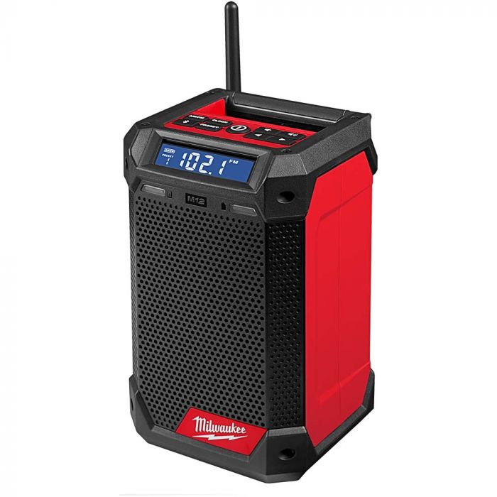 Milwaukee M12 12 Volt Lithium-Ion Cordless Radio + Charger - Tool Only Model