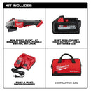 Milwaukee M18 FUEL 18 Volt Lithium-Ion Brushless Cordless 4-1/2 in.-6 in. No Lock Braking Grinder with Paddle Switch Two Battery Model