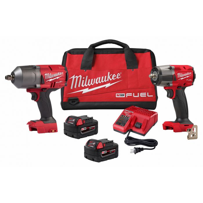 M18 FUEL 1/2 -inch High-Torque Impact Wrench and 3/8 -inch Mid-Torque Impact Wrench Auto Combo Kit Model